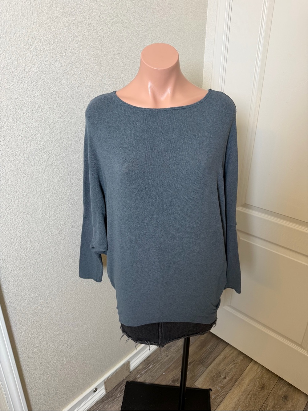 Willows Relaxed Boatneck Long Sleeve Top Shirt Sz M